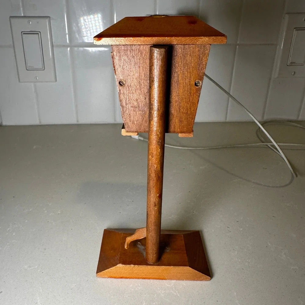 Vintage German Wooden‎ Clock Shelf Table Desk Decor Collectible Needs Work